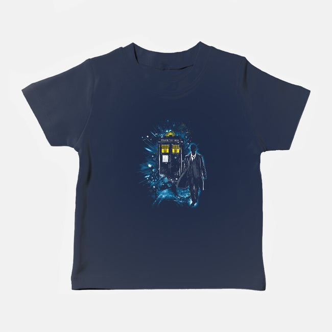 Time And Space Traveler-Baby-Basic-Tee-kharmazero