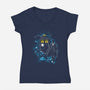 Time And Space Traveler-Womens-V-Neck-Tee-kharmazero