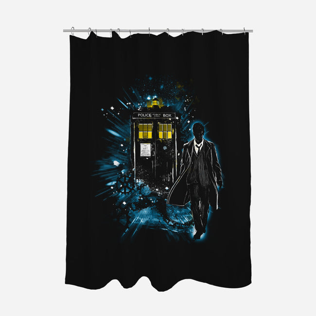 Time And Space Traveler-None-Polyester-Shower Curtain-kharmazero