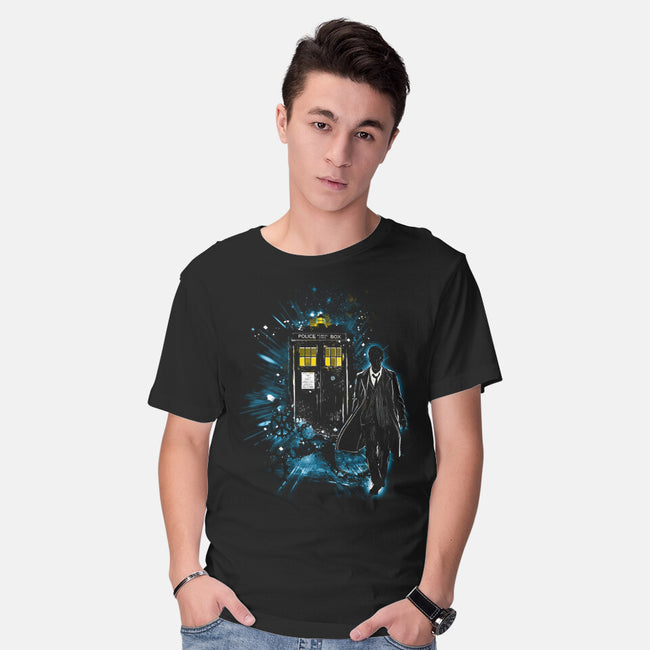 Time And Space Traveler-Mens-Basic-Tee-kharmazero