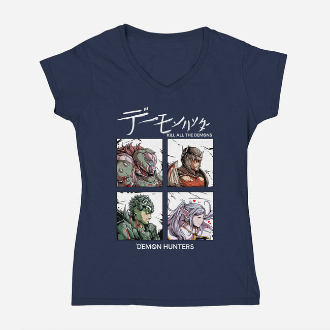 Slay All Demons-Womens-V-Neck-Tee-Guilherme magno de oliveira