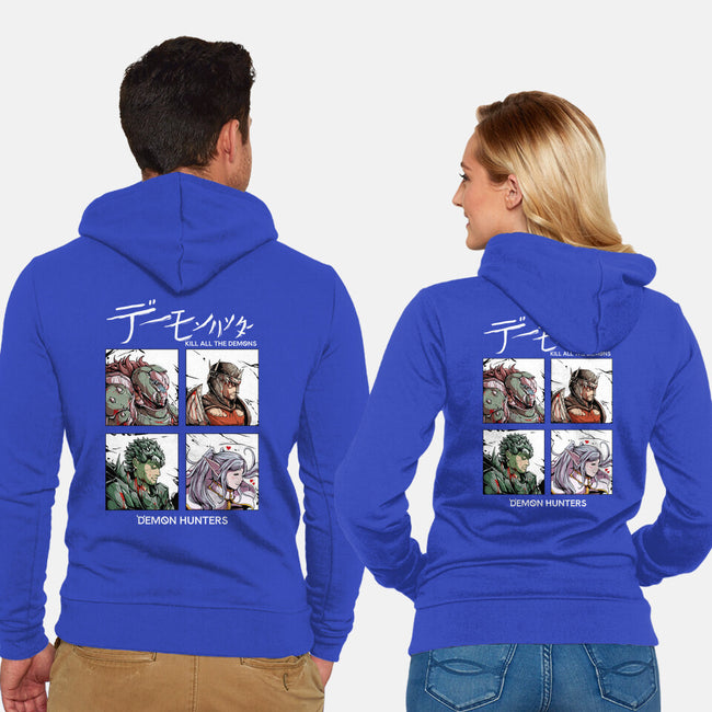 Slay All Demons-Unisex-Zip-Up-Sweatshirt-Guilherme magno de oliveira