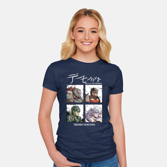 Slay All Demons-Womens-Fitted-Tee-Guilherme magno de oliveira