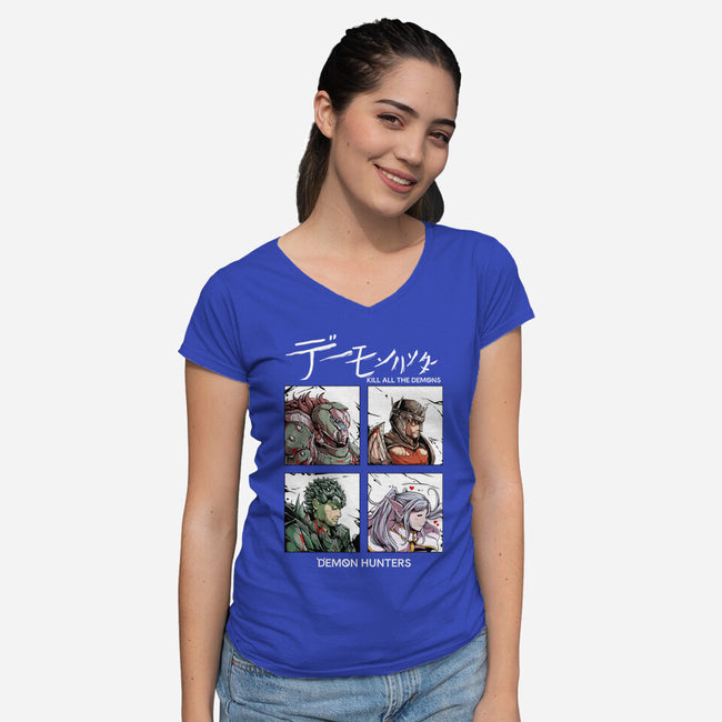 Slay All Demons-Womens-V-Neck-Tee-Guilherme magno de oliveira