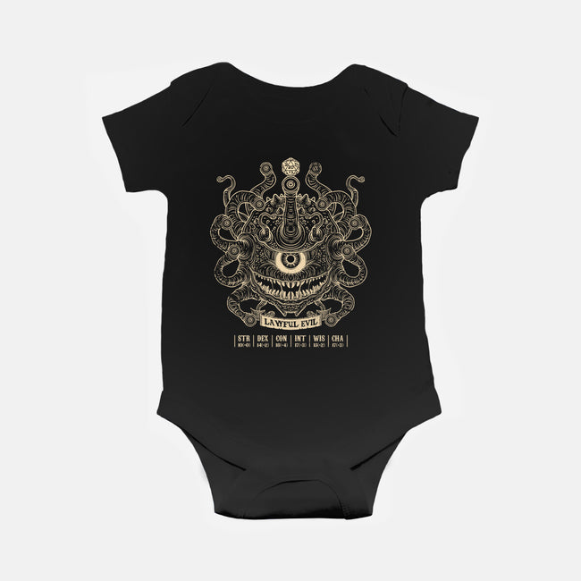 Lawful Evil Beholder-Baby-Basic-Onesie-drbutler