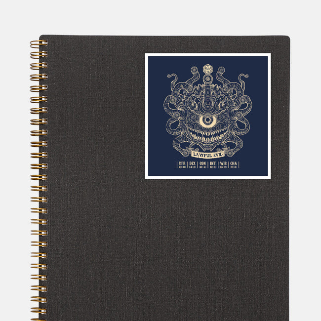 Lawful Evil Beholder-None-Glossy-Sticker-drbutler
