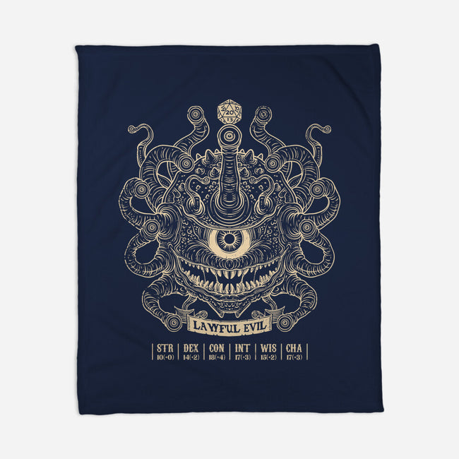 Lawful Evil Beholder-None-Fleece-Blanket-drbutler