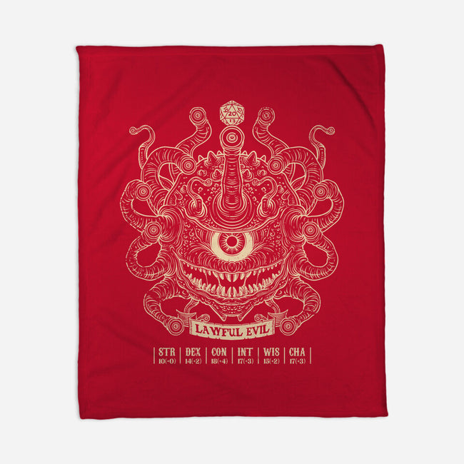 Lawful Evil Beholder-None-Fleece-Blanket-drbutler