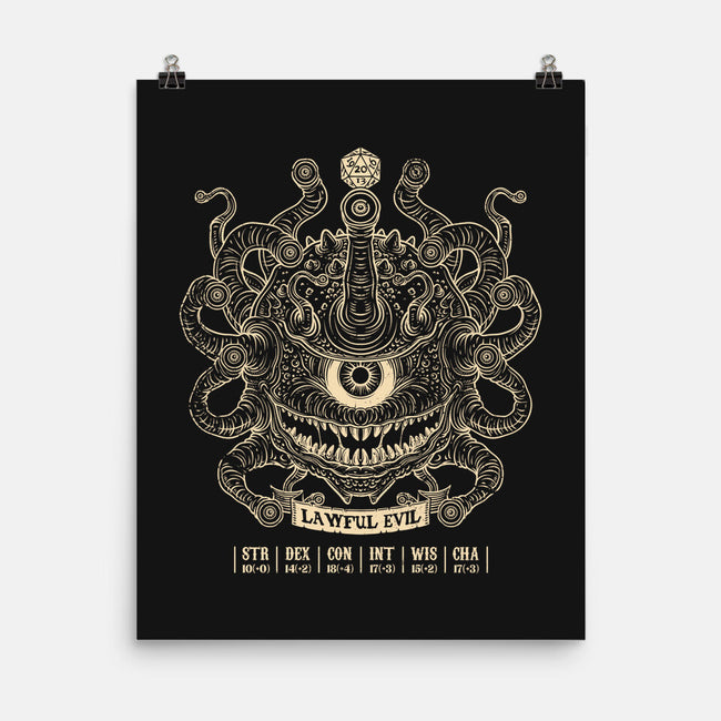 Lawful Evil Beholder-None-Matte-Poster-drbutler