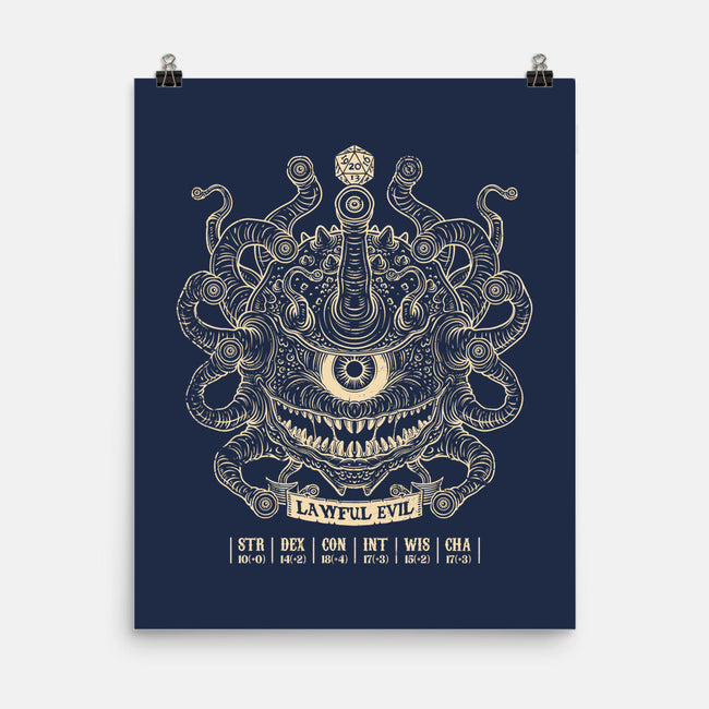Lawful Evil Beholder-None-Matte-Poster-drbutler
