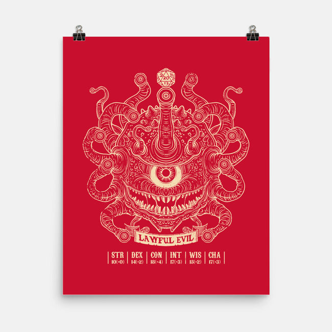 Lawful Evil Beholder-None-Matte-Poster-drbutler