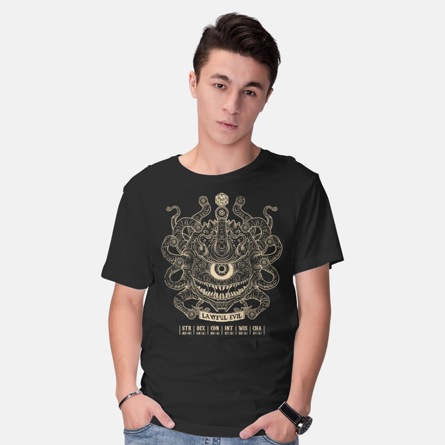 Lawful Evil Beholder-Mens-Basic-Tee-drbutler