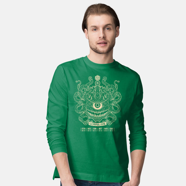 Lawful Evil Beholder-Mens-Long Sleeved-Tee-drbutler
