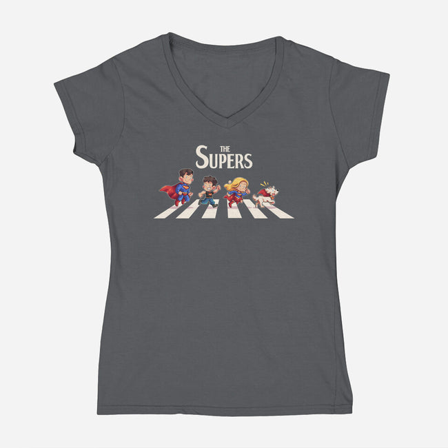 The Supers-Womens-V-Neck-Tee-2DFeer