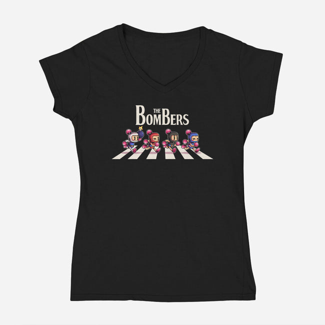 The Bombers-Womens-V-Neck-Tee-2DFeer