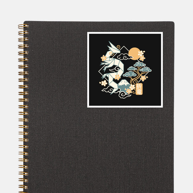 Origami Dragon-None-Glossy-Sticker-NemiMakeit