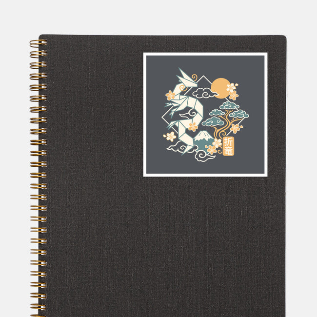 Origami Dragon-None-Glossy-Sticker-NemiMakeit