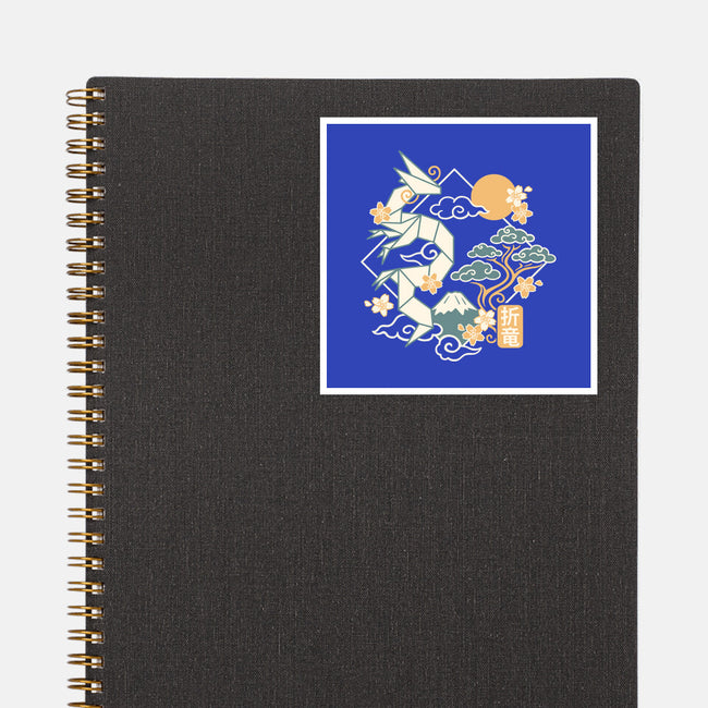 Origami Dragon-None-Glossy-Sticker-NemiMakeit