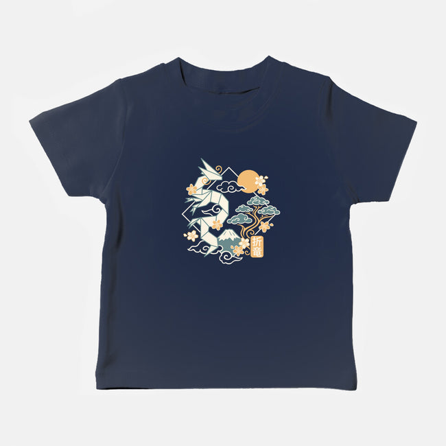 Origami Dragon-Baby-Basic-Tee-NemiMakeit