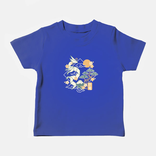 Origami Dragon-Baby-Basic-Tee-NemiMakeit