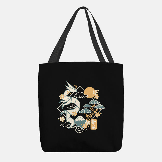 Origami Dragon-None-Basic Tote-Bag-NemiMakeit
