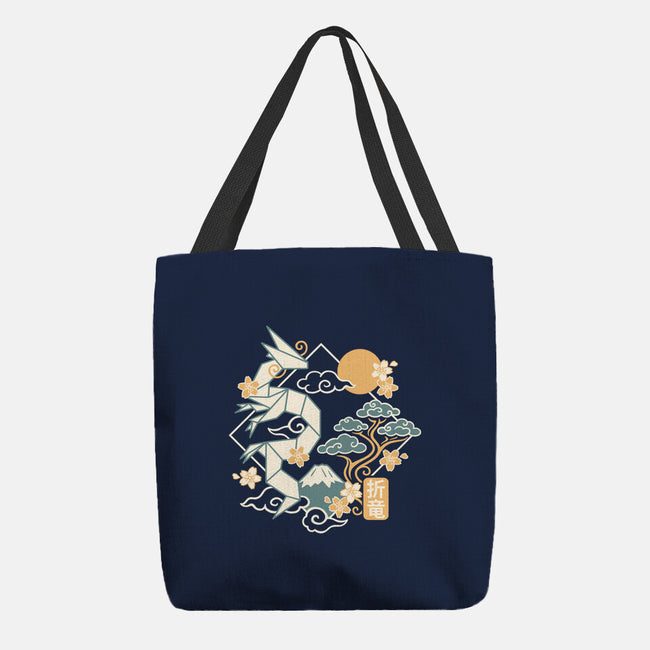 Origami Dragon-None-Basic Tote-Bag-NemiMakeit