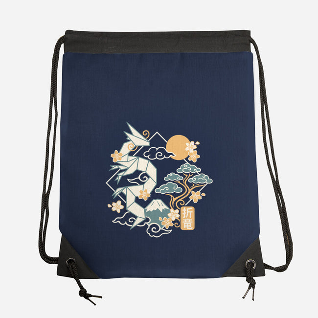 Origami Dragon-None-Drawstring-Bag-NemiMakeit