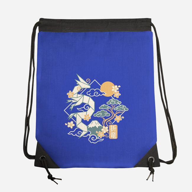 Origami Dragon-None-Drawstring-Bag-NemiMakeit