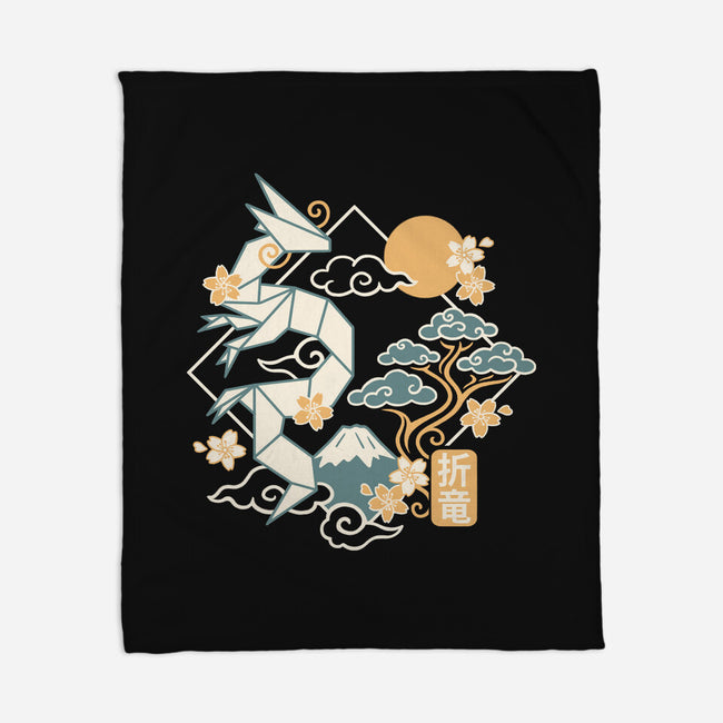 Origami Dragon-None-Fleece-Blanket-NemiMakeit