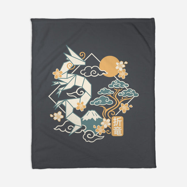 Origami Dragon-None-Fleece-Blanket-NemiMakeit