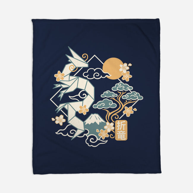 Origami Dragon-None-Fleece-Blanket-NemiMakeit