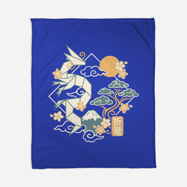 Origami Dragon-None-Fleece-Blanket-NemiMakeit
