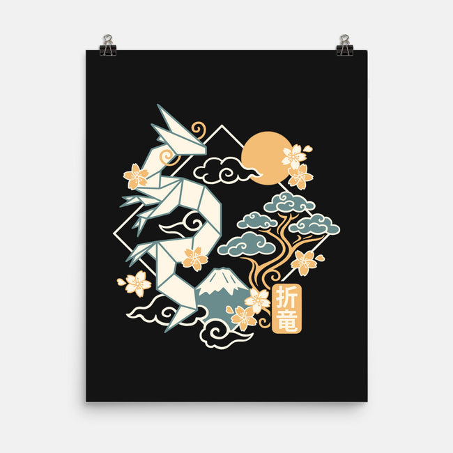 Origami Dragon-None-Matte-Poster-NemiMakeit