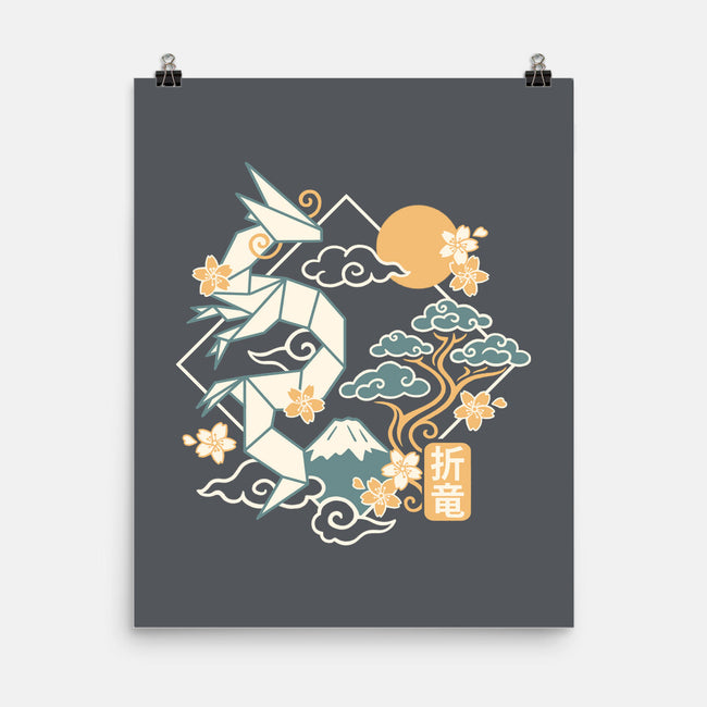 Origami Dragon-None-Matte-Poster-NemiMakeit