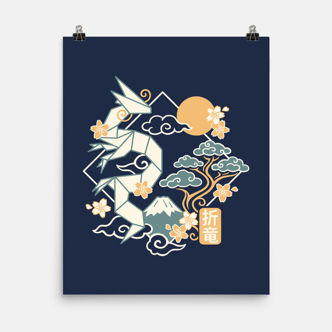 Origami Dragon-None-Matte-Poster-NemiMakeit