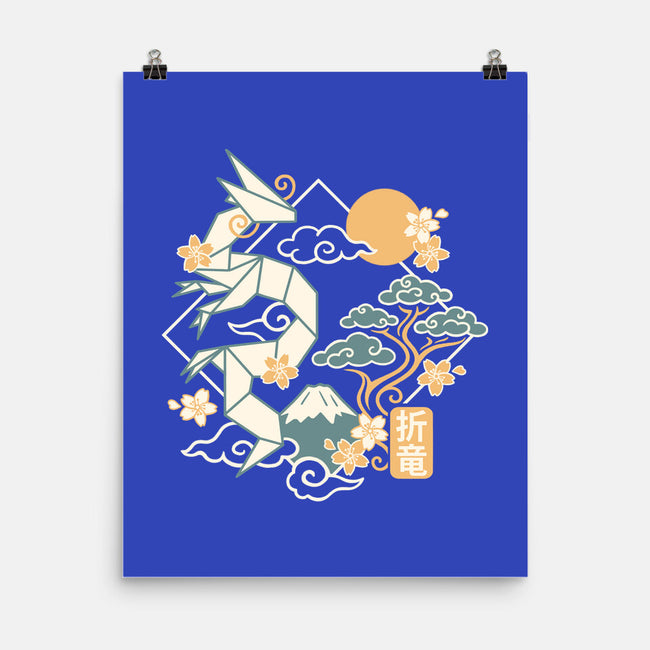 Origami Dragon-None-Matte-Poster-NemiMakeit