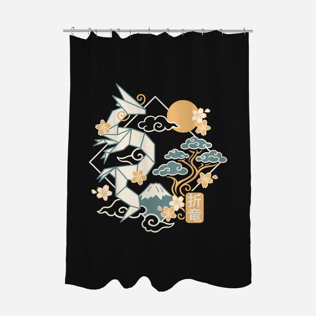 Origami Dragon-None-Polyester-Shower Curtain-NemiMakeit