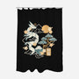Origami Dragon-None-Polyester-Shower Curtain-NemiMakeit