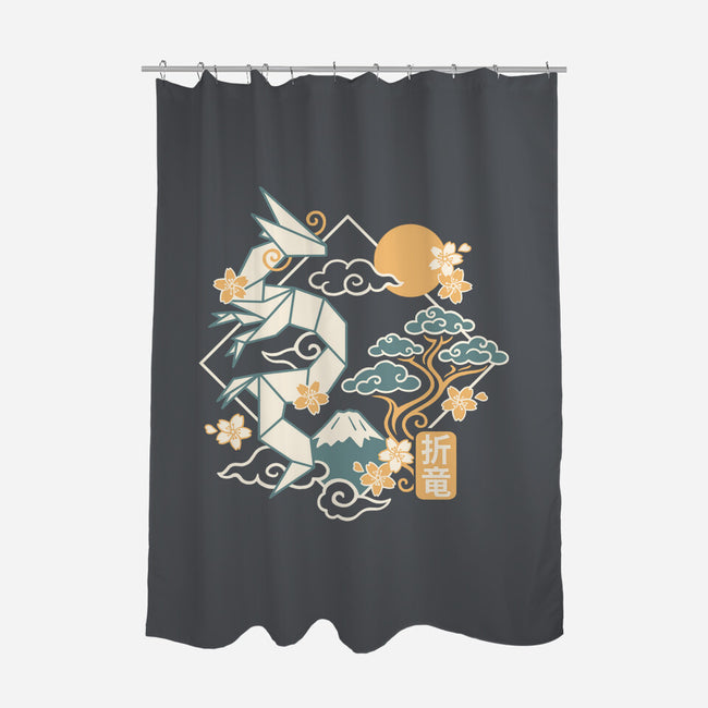 Origami Dragon-None-Polyester-Shower Curtain-NemiMakeit