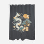 Origami Dragon-None-Polyester-Shower Curtain-NemiMakeit