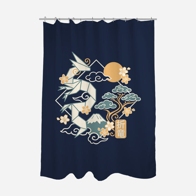 Origami Dragon-None-Polyester-Shower Curtain-NemiMakeit