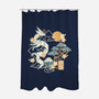Origami Dragon-None-Polyester-Shower Curtain-NemiMakeit