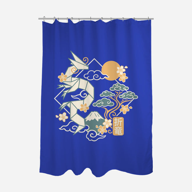 Origami Dragon-None-Polyester-Shower Curtain-NemiMakeit
