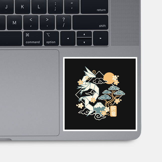 Origami Dragon-None-Glossy-Sticker-NemiMakeit