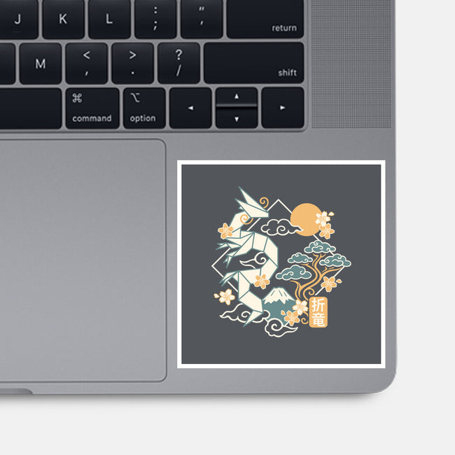 Origami Dragon-None-Glossy-Sticker-NemiMakeit
