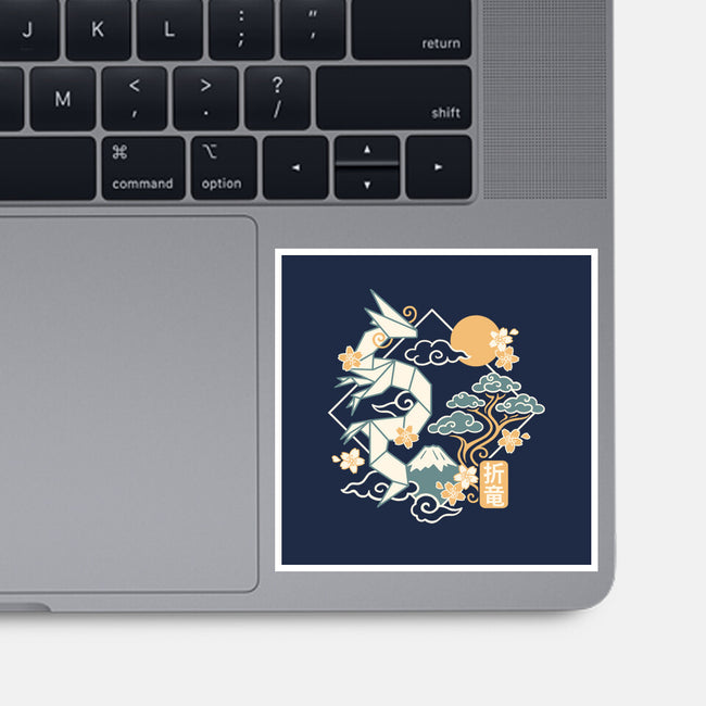 Origami Dragon-None-Glossy-Sticker-NemiMakeit