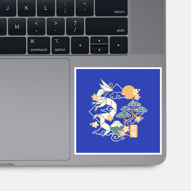 Origami Dragon-None-Glossy-Sticker-NemiMakeit
