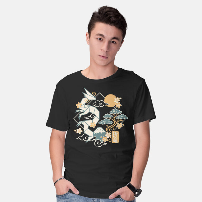 Origami Dragon-Mens-Basic-Tee-NemiMakeit