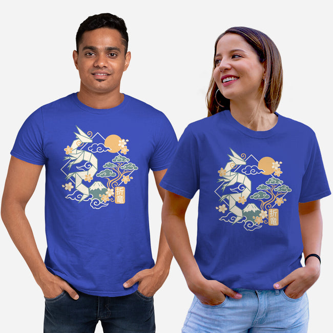 Origami Dragon-Unisex-Basic-Tee-NemiMakeit