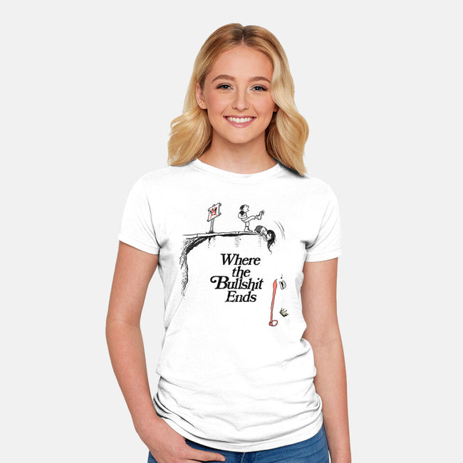Off A Cliff-Womens-Fitted-Tee-SeamusAran
